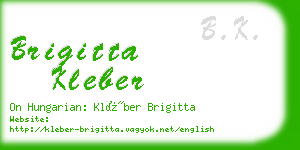 brigitta kleber business card